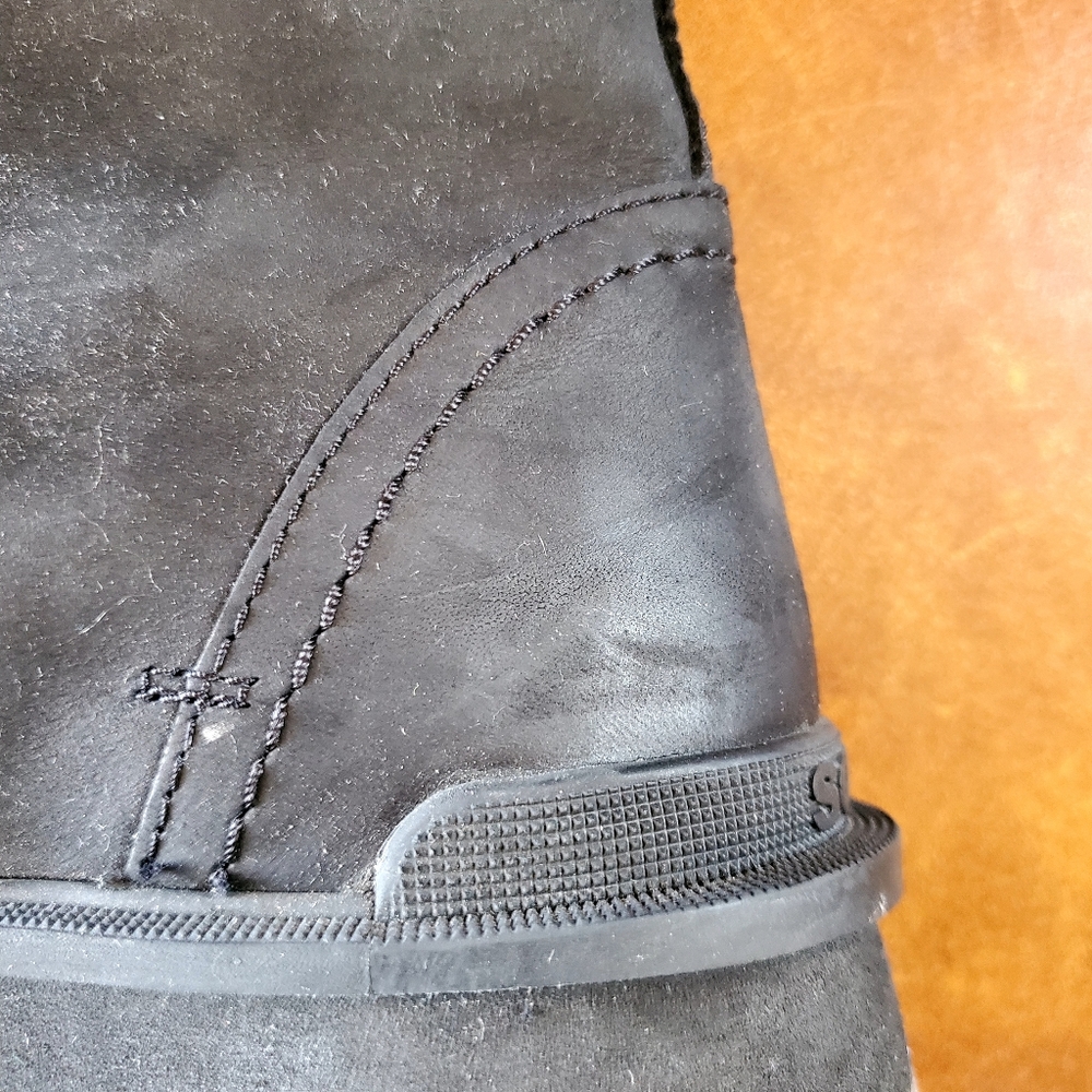 Sorel Hi-Line Black Leather Lace-Up Boots - Picture 6 of 6